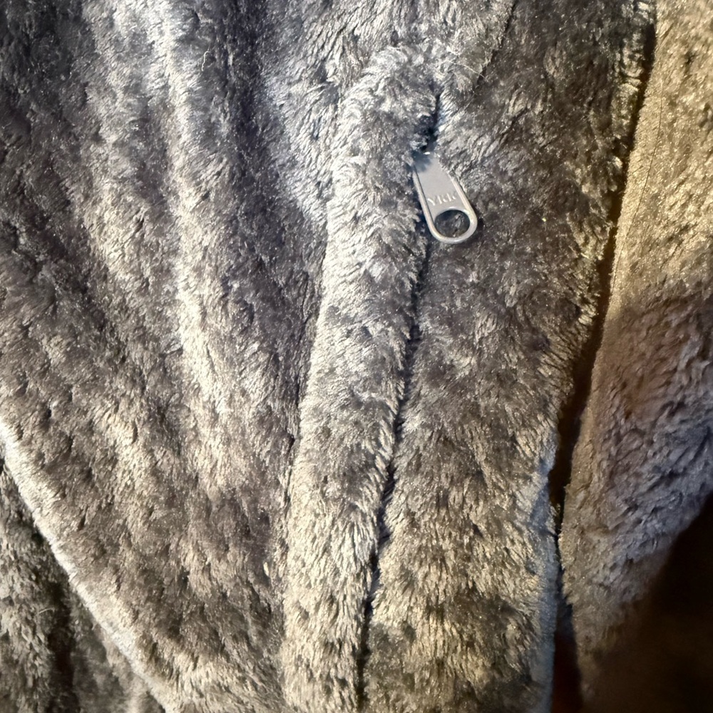Columbia Charcoal Fleece Jacket Size Medium - Picture 4 of 5